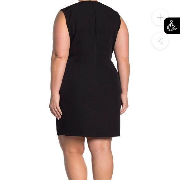 Alexia Admor KYLIE V Neck Dress black 1x NWOT - Picture 2 of 7